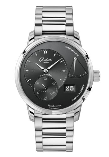 Glashutte Original PanoReserve Stainless Steel / Grey / Bracelet 1-65-01-23-12-71