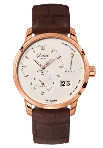 Glashutte Original PanoReserve Red Gold / Silver / Alligator / Folding 1-65-01-25-15-05