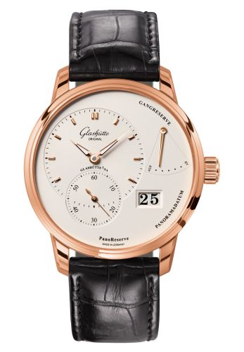 Glashutte Original PanoReserve Red Gold / Silver / Alligator / Folding 1-65-01-25-15-50