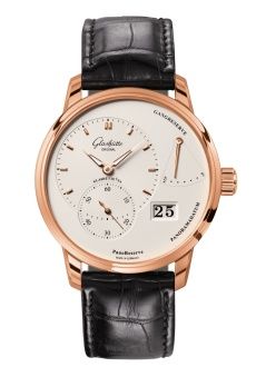 Glashutte Original PanoReserve Red Gold / Silver / Alligator - Folding 1-65-01-25-15-61