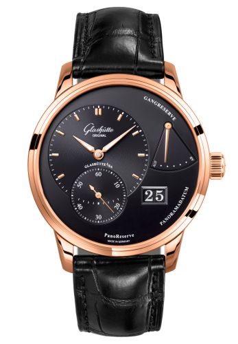 Glashutte Original PanoReserve Red Gold / Black / Alligator / Folding 1-65-01-29-15-50
