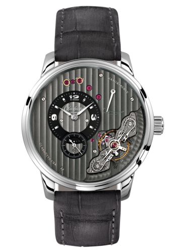 Glashutte Original PanoInverse Stainless Steel / Black / Alligator / Folding 1-66-06-04-22-50