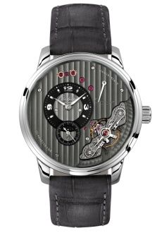 Glashutte Original PanoInverse Stainless Steel / Black / Alligator - Folding 1-66-06-04-22-62