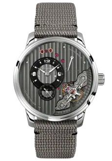Glashutte Original PanoInverse Stainless Steel / Black / Synthetic / Folding 1-66-06-04-22-66