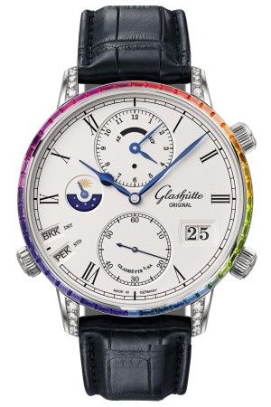 Glashutte Original Senator Cosmopolite White Gold / Rainbow / Alligator / Folding 1-89-02-01-40-50