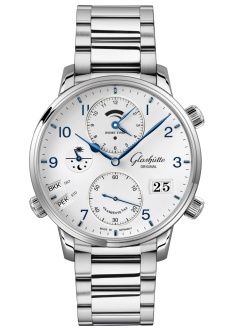 Glashutte Original Senator Cosmopolite Stainless Steel / Silver-Arabic / Bracelet 1-89-02-03-02-70