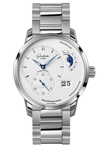 Glashutte Original PanoMatic Lunar Stainless Steel / Silver / Bracelet 1-90-02-42-32-24