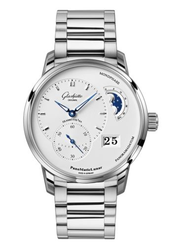 Glashutte Original PanoMatic Lunar Stainless Steel / Silver / Bracelet 1-90-02-42-32-71