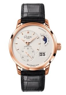 Glashutte Original PanoMatic Lunar Red Gold / Silver / Alligator - Folding 1-90-02-45-35-61