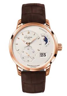 Glashutte Original PanoMatic Lunar Red Gold / Silver / Nubuck - Folding 1-90-02-45-35-62