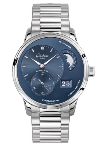 Glashutte Original PanoMatic Lunar Stainless Steel / Blue / Bracelet 1-90-02-46-32-70