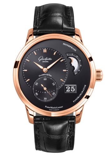 Glashutte Original PanoMatic Lunar Red Gold / Black / Alligator / Folding 1-90-02-49-35-30