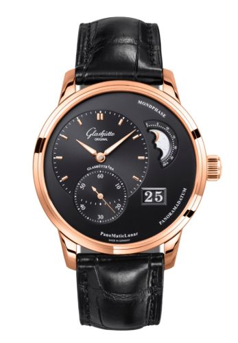 Glashutte Original PanoMatic Lunar Red Gold / Black / Alligator - Folding 1-90-02-49-35-61
