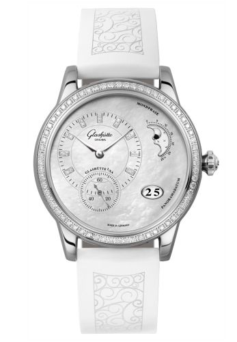 Glashutte Original PanoMatic Luna Stainless Steel / Diamond / MOP / Rubber / Pin 1-90-12-01-12-04