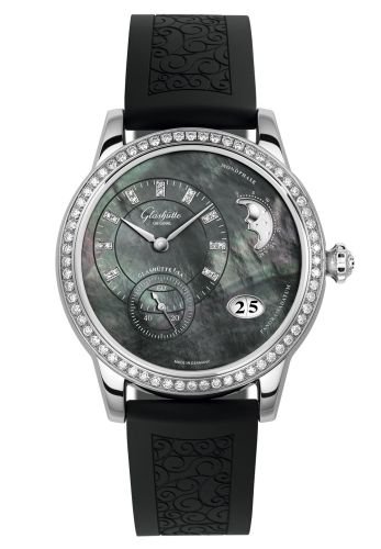 Glashutte Original PanoMatic Luna Stainless Steel / Tahiti MOP / Rubber / Pin 1-90-12-02-12-04