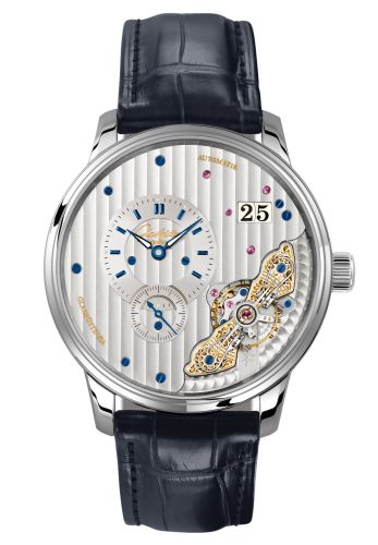 Glashutte Original PanoMaticInverse Stainless Steel / Silver / Alligator - Pin 1-91-02-02-02-01