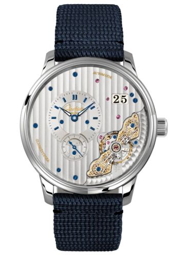 Glashutte Original PanoMaticInverse Stainless Steel / Silver / Synthetic 1-91-02-02-02-64
