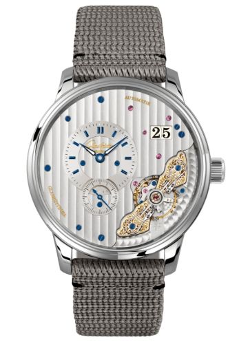 Glashutte Original PanoMaticInverse Stainless Steel / Silver / Synthetic 1-91-02-02-02-66
