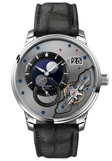 Glashutte Original PanoLunarInverse Platinum / Black / Nubuck - Folding 1-91-04-01-03-62
