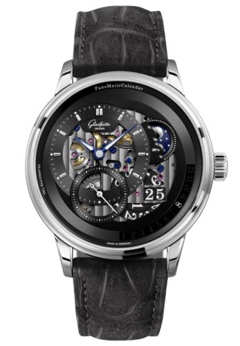 Glashutte Original PanoMatic Calendar Platinum / Skeleton / Folding 1-92-10-01-03-62)