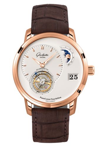 Glashutte Original PanoLunar Tourbillon Red Gold / Silver / Nubuck / Folding 1-93-02-05-05-51