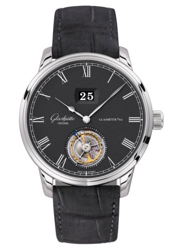 Glashutte Original Senator Tourbillon White Gold / Grey / Alligator / Folding 1-94-03-04-04-04