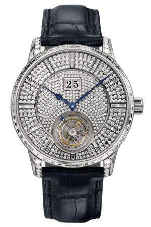 Glashutte Original Senator Tourbillon White Gold / Paved / Alligator / Folding 1-94-03-06-40-50