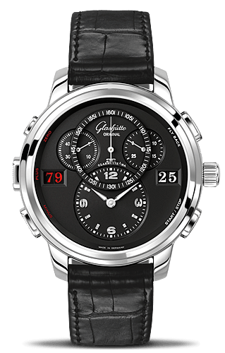 Glashutte Original PanoMatic Counter XL Stainless Steel / Black / Folding 1-96-01-02-02-04