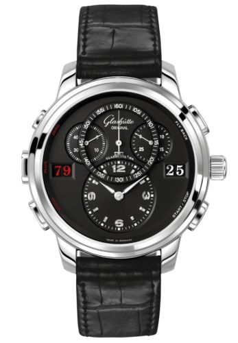 Glashutte Original PanoMatic Counter XL Stainless Steel / Black / Folding 1-96-01-02-02-50