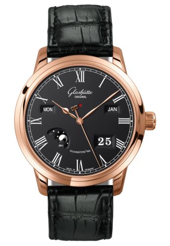 Glashutte Original Senator Perpetual Calendar Red Gold / Black / Alligator / Folding 100-02-25-05-05