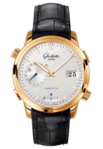 Glashutte Original Senator Diary Red Gold / Silver / Alligator / Folding 100-13-01-01-04
