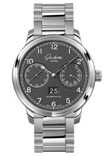 Glashutte Original Senator Observer Stainless Steel / Grey / Bracelet 100-14-02-02-14