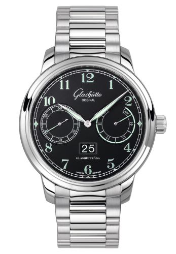 Glashutte Original Senator Observer Stainless Steel / Black / Bracelet 100-14-07-02-70