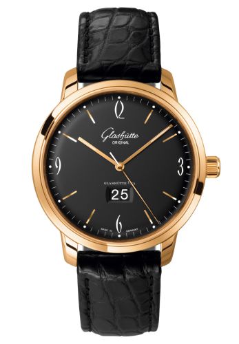 Glashutte Original Sixties Panorama Date Rose Gold / Black / Alligator / Pin 2-39-47-02-01-04