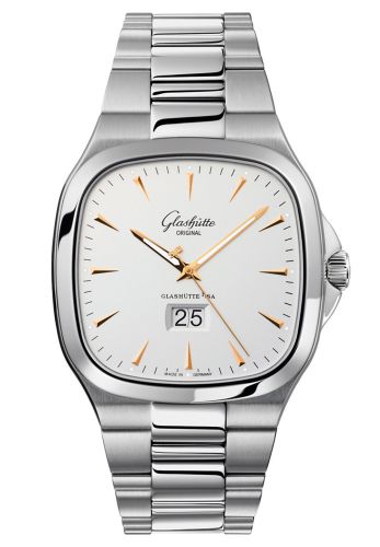 Glashutte Original Seventies Panorama Date Silver / Bracelet 2-39-47-11-12-14