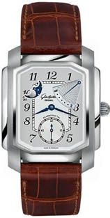 Glashutte Original Karree Manual Winding Power Reserve Moon Phase Stainless Steel / Silver 42-03-01-01-04