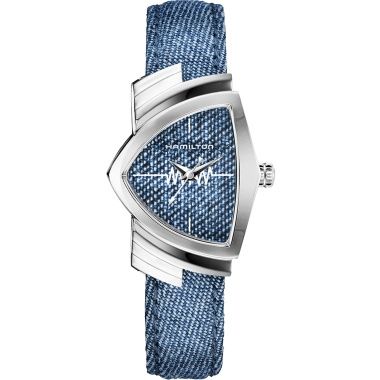Hamilton Ventura Quartz 24 Stainless Steel / Blue Jeans H24211941