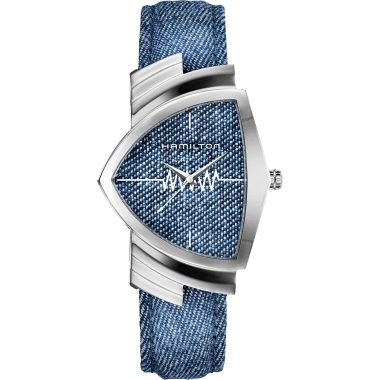 Hamilton Ventura Gents Stainless Steel / Blue Jeans H24411941