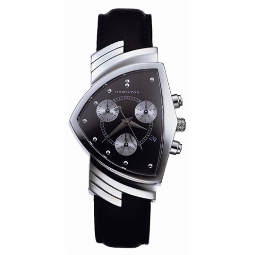 Hamilton Ventura Chrono Quartz 32.3 Stainless Steel / Black H24412732