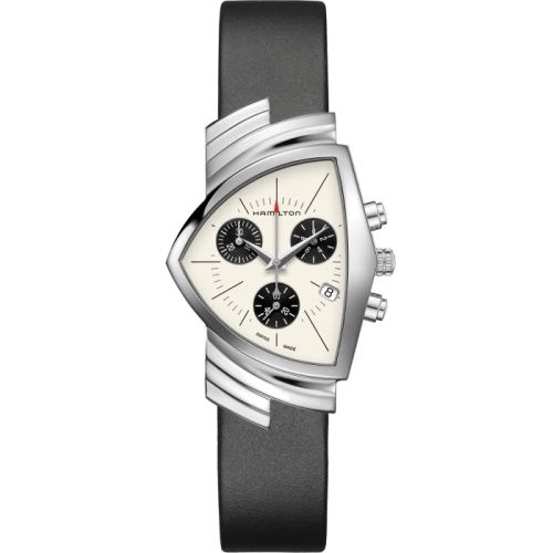 Hamilton Ventura Chrono Quartz 32.3 Stainless Steel / Panda / Bracelet H24432151