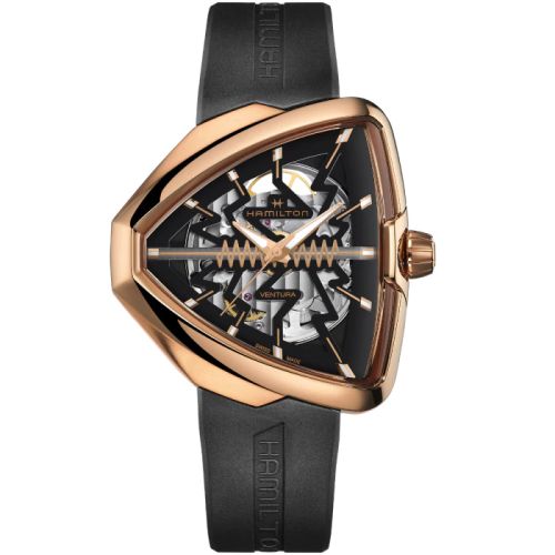 Hamilton Ventura Elvis80 Skeleton Rose Gold H24525331