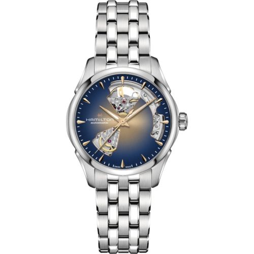 Hamilton Jazzmaster Open Heart 36 Stainless Steel / Bronze - Navy Gradient / Bracelet H32215101