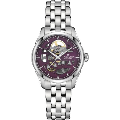 Hamilton Jazzmaster Skeleton Lady Auto 36 Stainless Steel / Purple / Bracelet H32265101