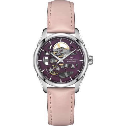 Hamilton Jazzmaster Skeleton Lady Auto 36 Stainless Steel / Purple H32265801