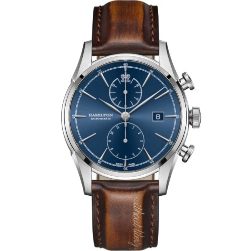 Hamilton Spirity of Liberty Auto Chrono Stainless Steel / Blue H32416541