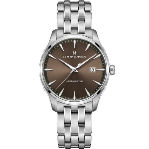 Hamilton Jazzmaster Quartz 40 Stainless Steel / Brown / Bracelet H32451101