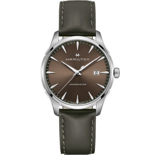 Hamilton Jazzmaster Quartz 40 Stainless Steel / Brown H32451801
