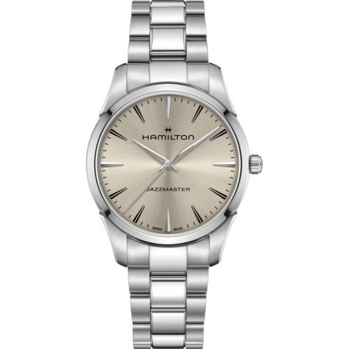 Hamilton Jazzmaster Quartz 40 Stainless Steel / Beige / Bracelet H32461121