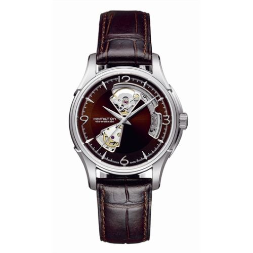 Hamilton Jazzmaster Open Heart 40 Stainless Steel / Brown H32565595