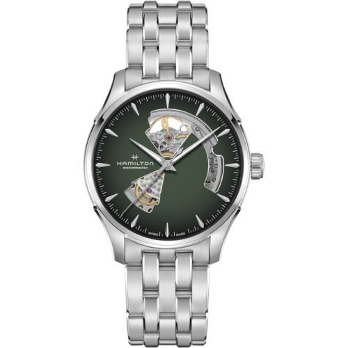 Hamilton Jazzmaster Open Heart 40 Stainless Steel / Green Gradient / Bracelet H32675160